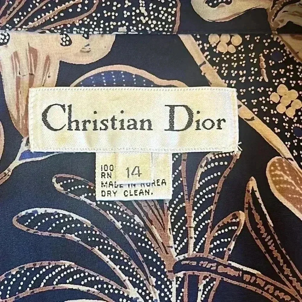 Christian Dior | 80’s Vintage 100% Silk Open Front Lightweight Jacket/Blazer